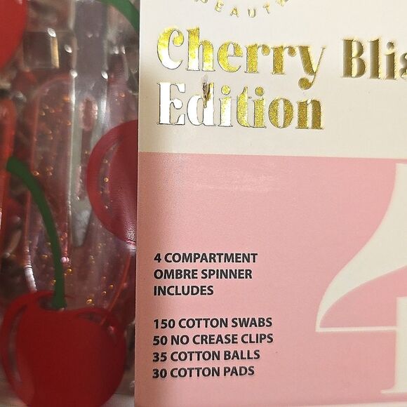 Tamid Cherry Bliss Edition 4-Section Rotating Storage Container w/Clips - Picture 6 of 7